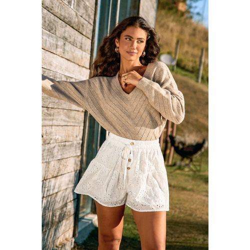Short à cordon et jambe large - CUPSHE - Modalova