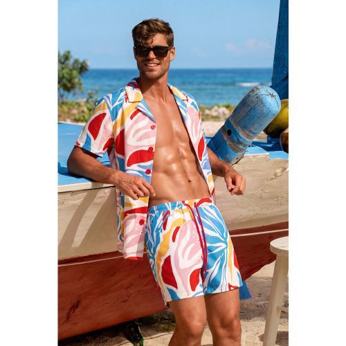 Chemise abstraite à col chemise - CUPSHE - Modalova