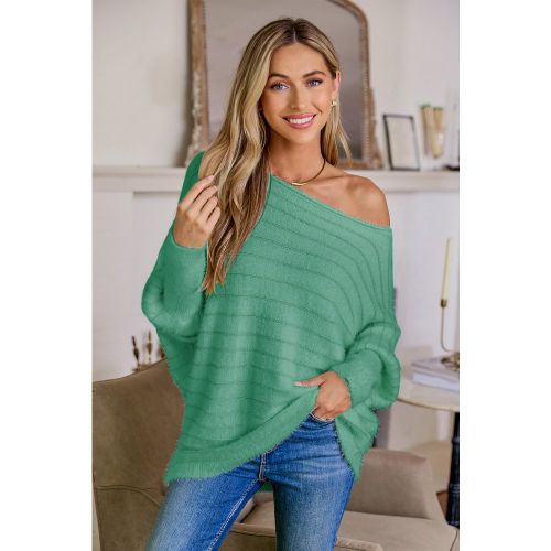 Pull vert en nylon à col bateau - CUPSHE - Modalova