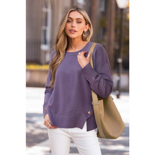 Pull en tricot mélangé à col rond - CUPSHE - Modalova