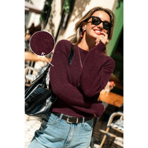 Pull en tricot à col rond et manches longues - CUPSHE - Modalova