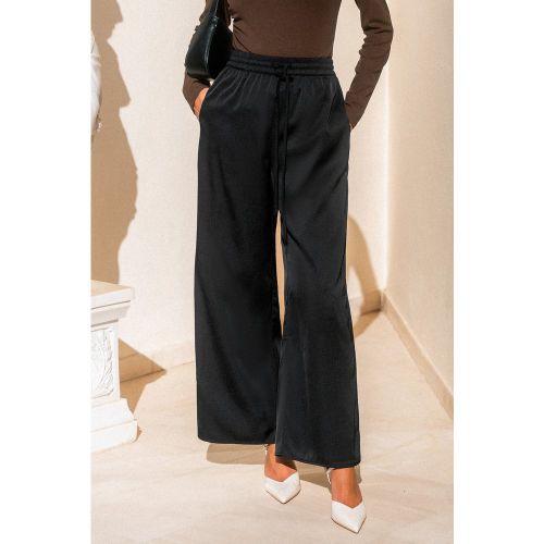 Pantalon tissé à taille élastiquée et jambe large - CUPSHE - Modalova