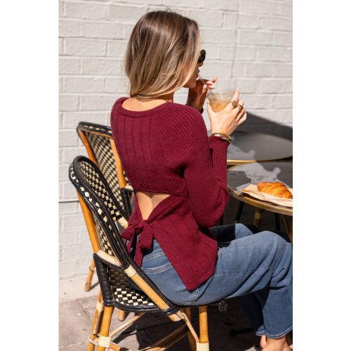 Pull ajusté en tricot à col bateau et manches longues - CUPSHE - Modalova