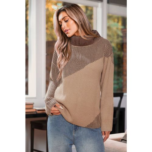 Pull rayé décontracté en tricot à col roulé - CUPSHE - Modalova