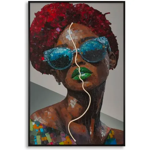Tableau mural décoratif avec led Afro - Mauro Ferretti - Modalova