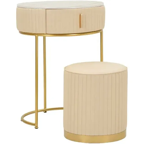 Table de chevet/coiffeurse avec pouf - Mauro Ferretti - Modalova