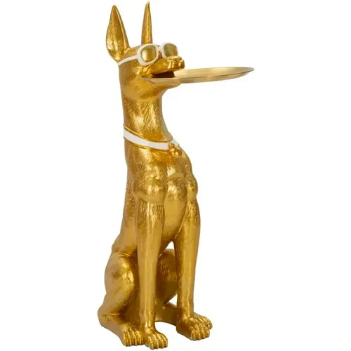 Statuette Chien Pit avec plateau - Mauro Ferretti - Modalova