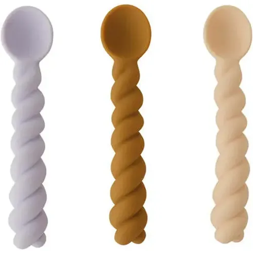 Cuillère mini en silicone enfant Mellow (x3) - OYOY Living Design - Modalova