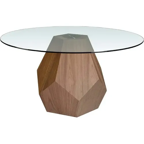Table de salle à manger en bois et verre - Angel Cerdà - Modalova