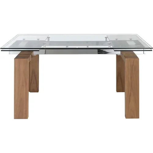 Table à manger extensible verre et bois - Angel Cerdà - Modalova
