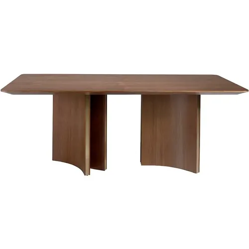 Table de salle à manger en noyer et or - Angel Cerdà - Modalova