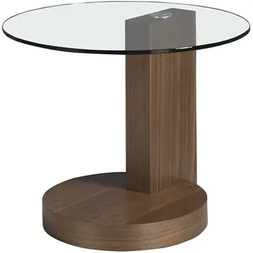 Table d'angle ronde en verre trempé - Angel Cerdà - Modalova