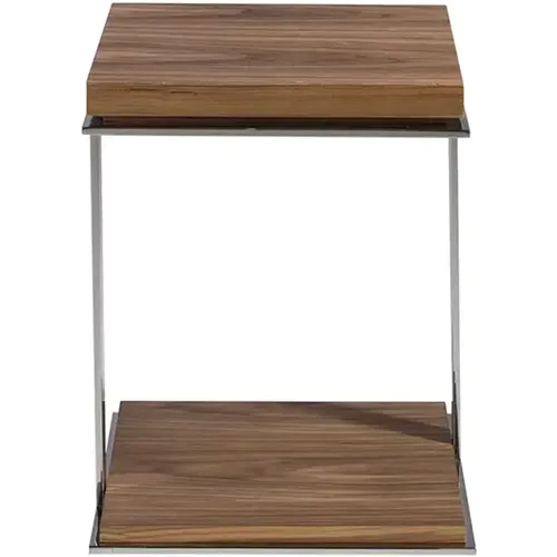 Table d'angle de noyer et acier - Angel Cerdà - Modalova