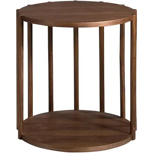 Table d'angle ronde de noyer - Angel Cerdà - Modalova