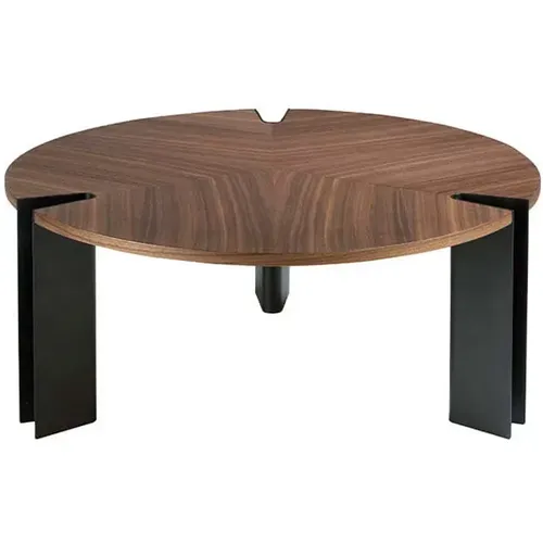 Table basse en noyer et acier - Angel Cerdà - Modalova