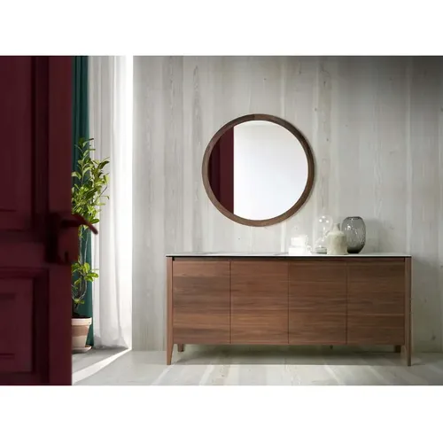 Miroir avec cadre de noyer - Angel Cerdà - Modalova