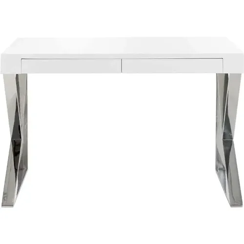 Bureau en bois et acier chromé - Angel Cerdà - Modalova