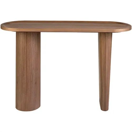Console ovale en noyer demi-point - Angel Cerdà - Modalova