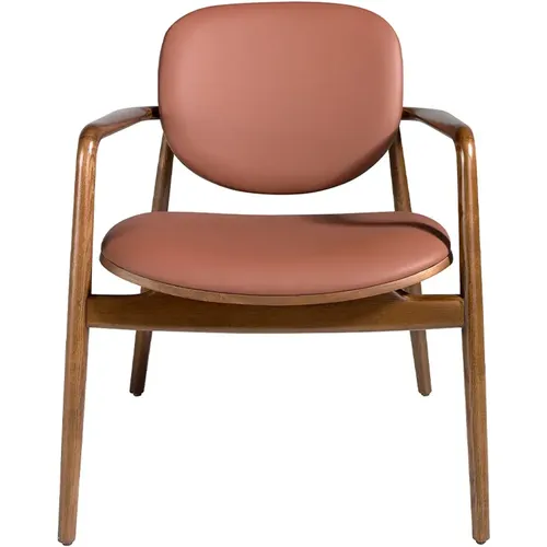 Fauteuil en similicuir et pieds en frêne - Angel Cerdà - Modalova