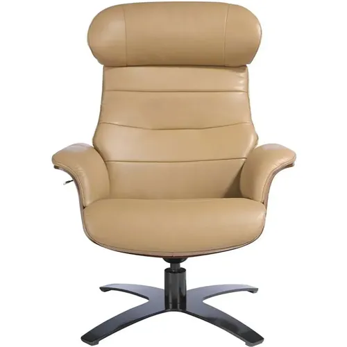 Fauteuil pivotant rembourré en cuir - Angel Cerdà - Modalova