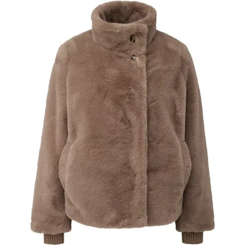 Veste en peluche avec poignets - comma - Modalova