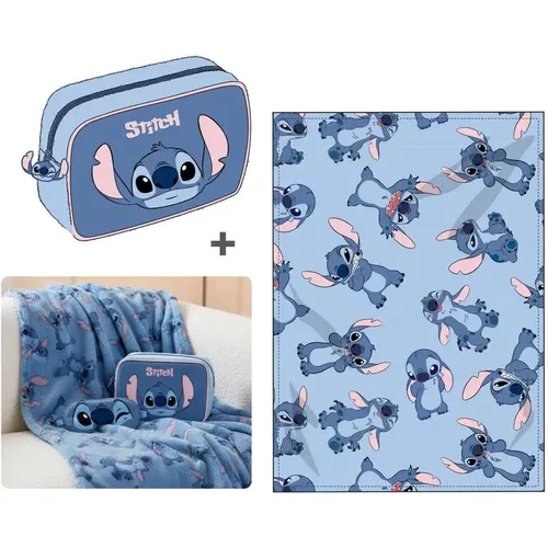 Couverture + trousse Disney Stitch - Disney - Modalova