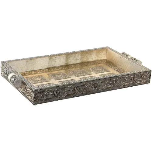 Plateau champagne bois métal - DKD Home Decor - Modalova