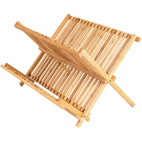 Égouttoir à vaisselle pliable 2 niveau Bamboo Essentials - Estia Home Art - Modalova