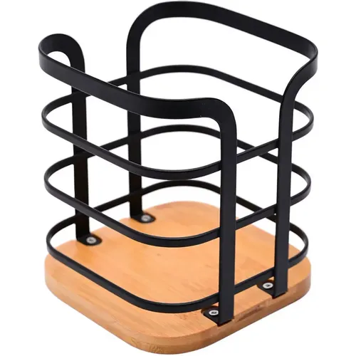 Support ustensiles métallisé Bamboo Essentials - Estia Home Art - Modalova