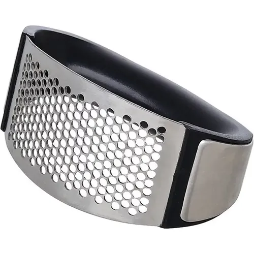 Presse ail en acier inoxydable avec poignée ergonomique en silicone - Estia Home Art - Modalova