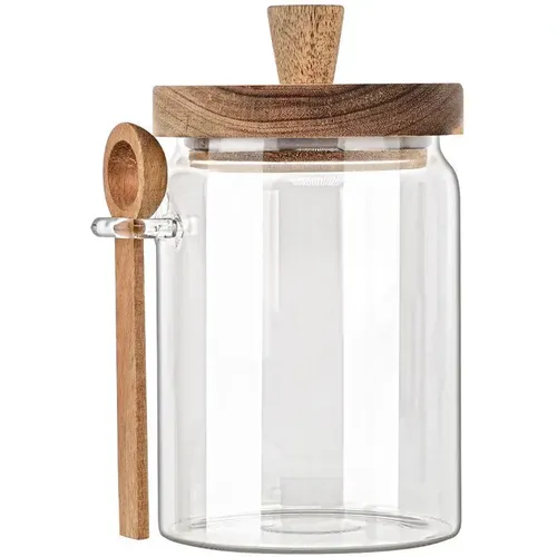Bocal de conservation en verre avec cuillère Allure - Estia Home Art - Modalova