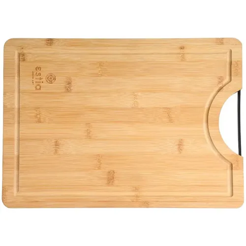 Planche à découper en bambou avec poignée métallique Essentials - Estia Home Art - Modalova