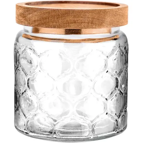 Bocal de conservation en verre avec motif en relief Allure - Estia Home Art - Modalova