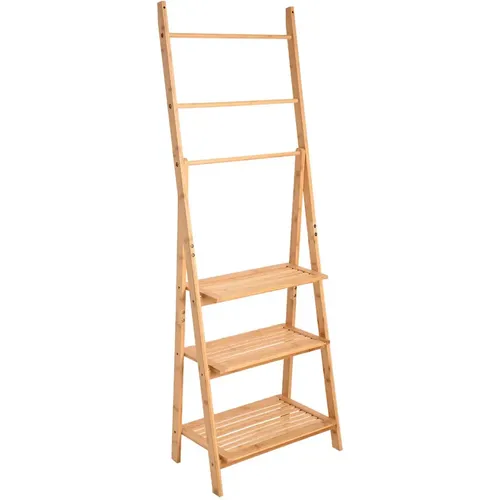 Étagère de rangement au sol 3 niveaux, couleur naturelle Bamboo Essentials - Estia Home Art - Modalova