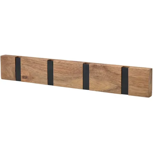 Cintre mural en bois avec 4 patères rabattables - Estia Home Art - Modalova