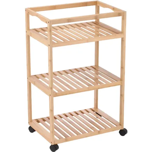 Chariot de rangement avec 3 étagères Bamboo Essentials - Estia Home Art - Modalova