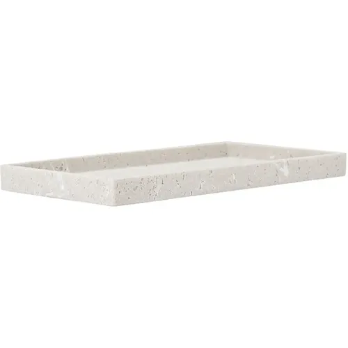 Plateau de salle de Bain en travertin pour serviettes - Estia Home Art - Modalova