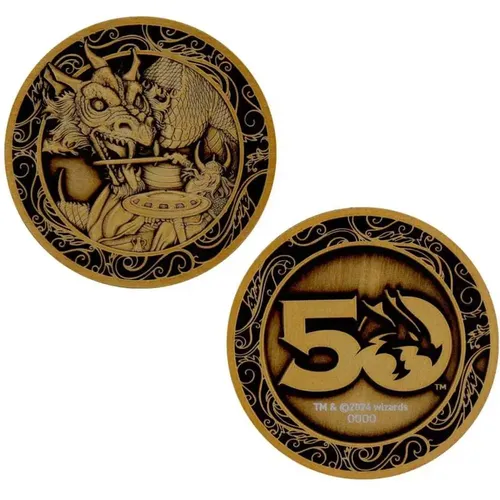 Objet décoratif pièces de monnaie Dungeons & Dragons 50th Anniversary Antique Gold Edition - Fanattik - Modalova