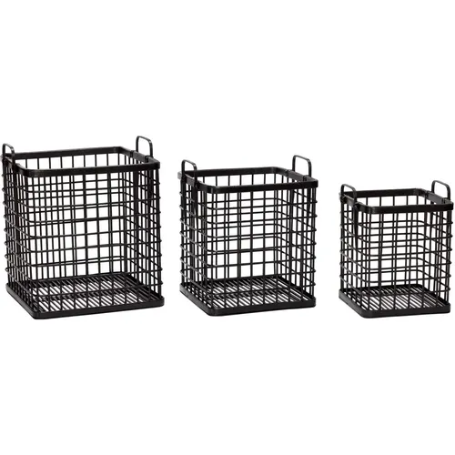 Paniers carré Hubsch Interior (x3) - Hubsch Interior - Modalova