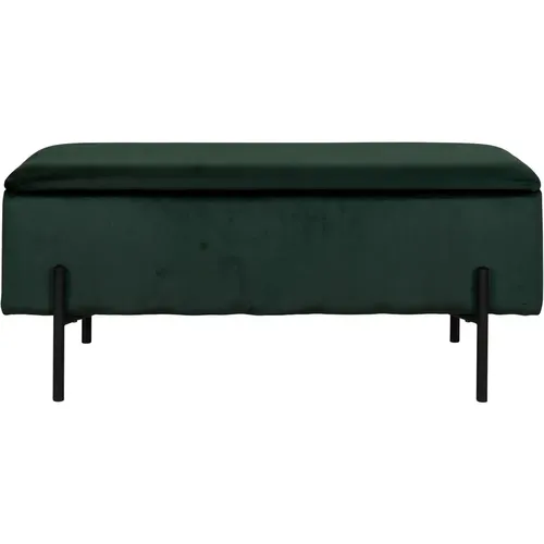 Banc en velours avec rangement avec pieds noirs Watford - House Nordic - Modalova