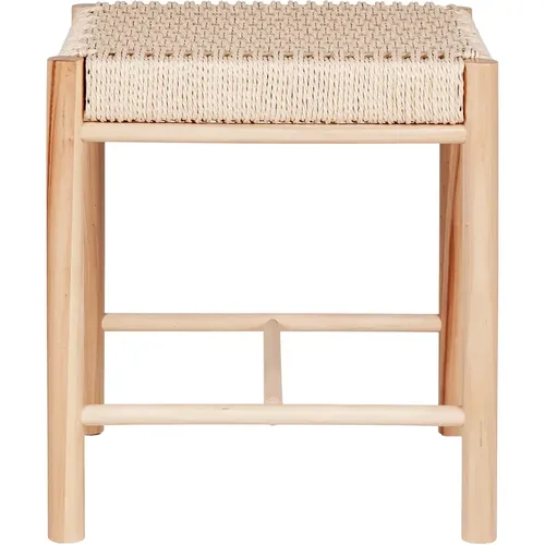 Tabouret en peuplier avec assise en osier naturel Abano - House Nordic - Modalova