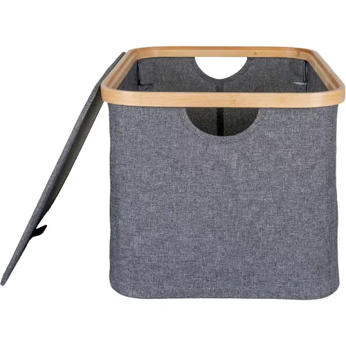 Panier à linge en bambou et textile Noto Laundry - House Nordic - Modalova