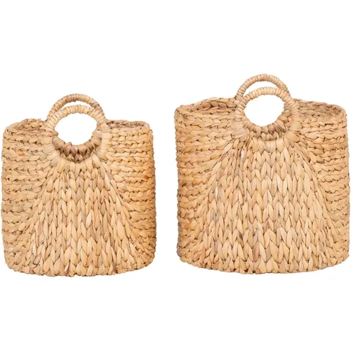 Panier de rangement en jacinthe d'eau, rond Passo (x2) - House Nordic - Modalova