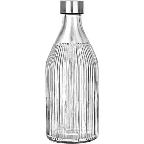 Bouteille en verre munie d'un bouchon en acier inoxydable - Homely - Modalova