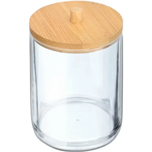 Boîte de rangement pour disques démaquillants avec couvercle en bamboo - Homely - Modalova