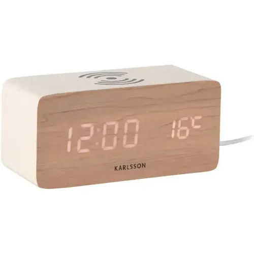 Horloge bloc avec chargeur de téléphone et LED - Karlsson - Modalova