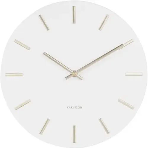 Horloge murale acier avec bâtons dorés Charm Small - Karlsson - Modalova