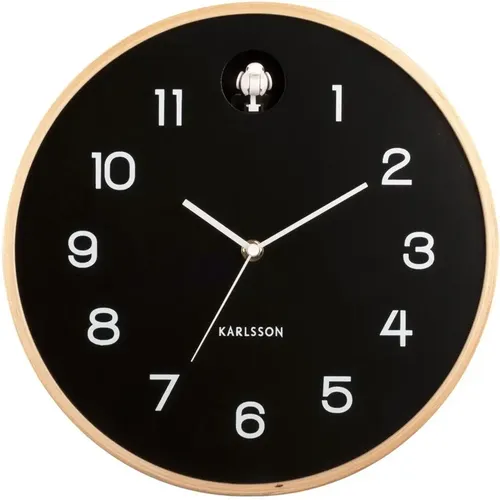 Horloge murale bois de bouleau Natural Cuckoo - Karlsson - Modalova