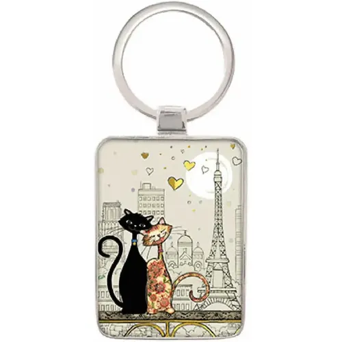 Porte-clé rectangle H017 paris amoureux Bug Art - Kiub - Modalova