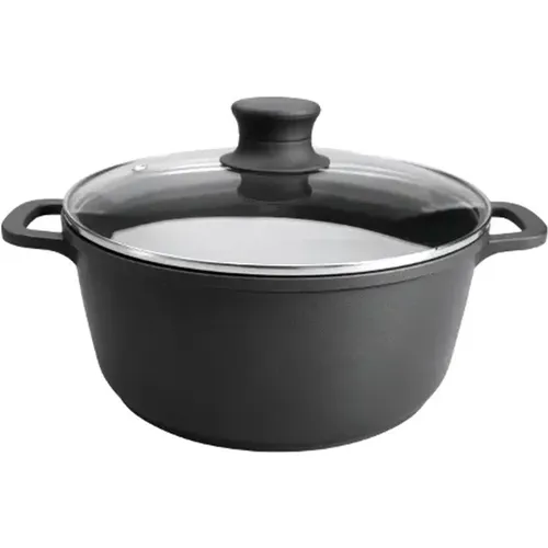 Casserole en aluminium avec couvercle verre fondu Titanium Pro D. 28 cm - Lacor - Modalova